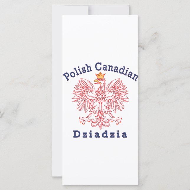 Carte Aigle canadien polonais Dziadzia (Devant)