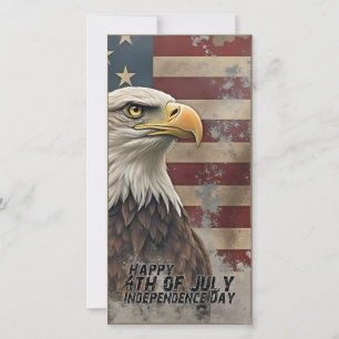 Carte Aigle et drapeau majestueux - Esprit de liberté