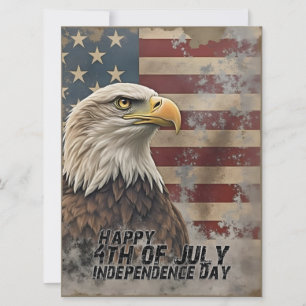 Carte Aigle et drapeau majestueux - Esprit de liberté