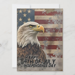 Carte Aigle et drapeau majestueux - Esprit de liberté