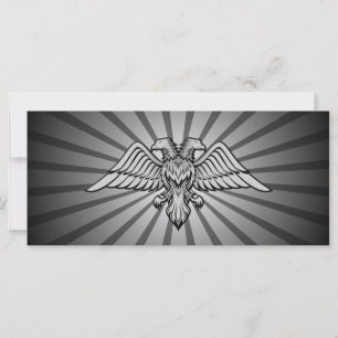 Carte Aigle gris à deux têtes