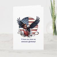 Aigle Patriotique & Garçon Anniversaire Tout Améri