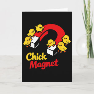 Carte Aimant Poussin de Pâques Blague de Poulet Drôle Gr