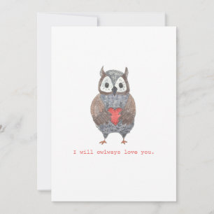 Carte Aimez toujours la fête des mères du hibou coupé