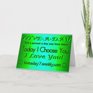 Carte Aimez un vert Carte-Lumineux de salutation de jour