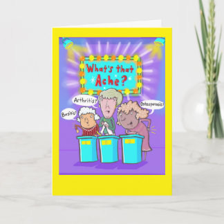Carte Aînés lors d'un spectacle de jeu "What's the Ache"