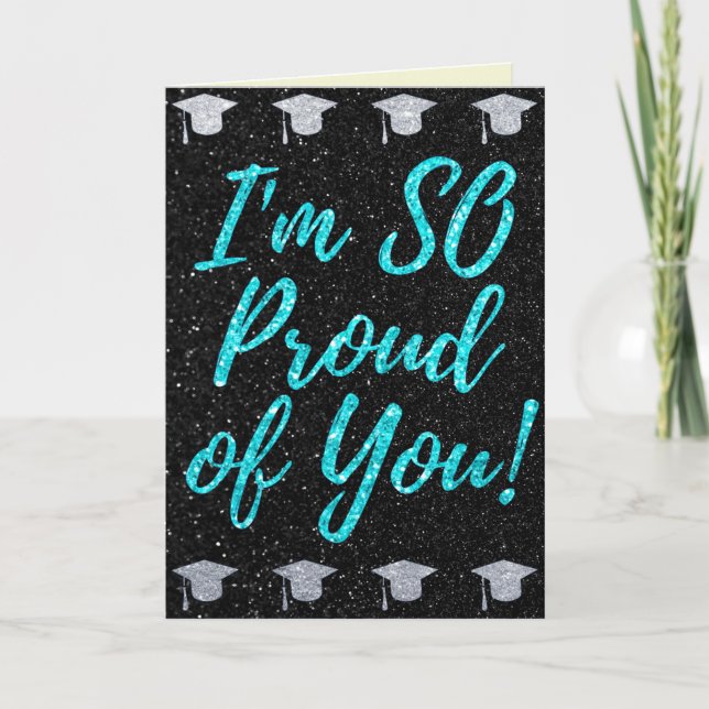 Carte Ainsi Proud of You Glitter Graduation (Devant)