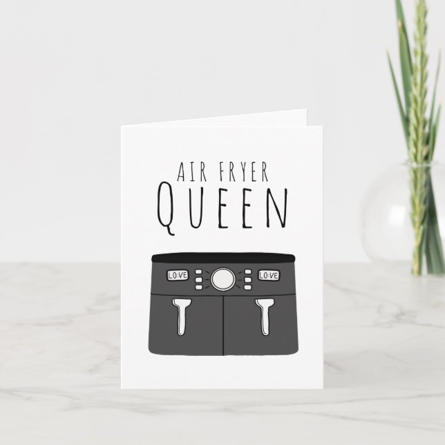 Carte Air Fryer Queen Anniversaire (Devant)