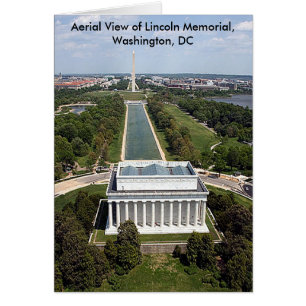Carte Air View Lincoln Memorial Washington DC