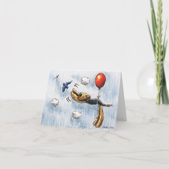 Carte Aire-Balloon Airedale Terrier (Devant)