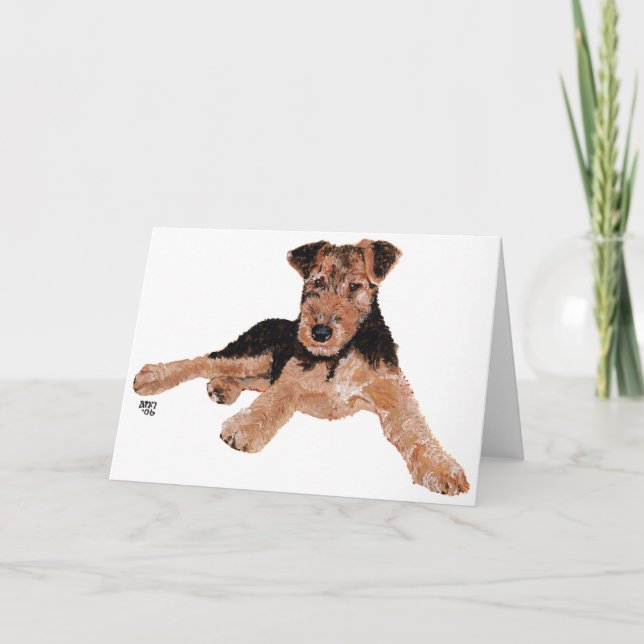 Carte Airedale, Lakeland, Welsh Terrier Pup (Devant)
