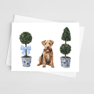 Carte Airedale Terrier Chiot Topieux Aquarelle