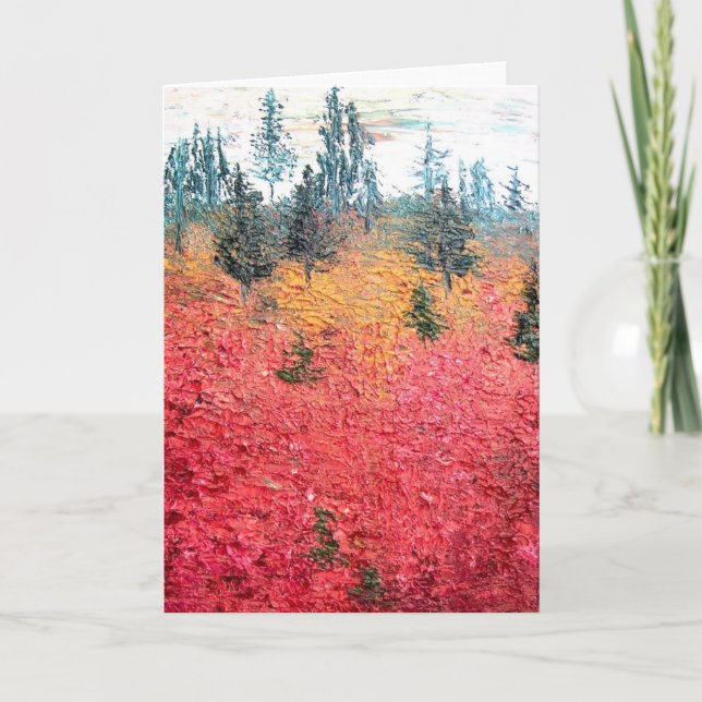 Carte Airelle et pin (Devant)