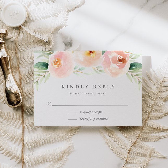 Carte Airy Floral RSVP (Créateur téléchargé)