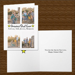 Carte Ajouter 4 Collage photo Plus grand papa jamais Fêt