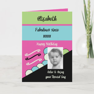 Carte Ajouter le nom de l'année photo jalon d'anniversai