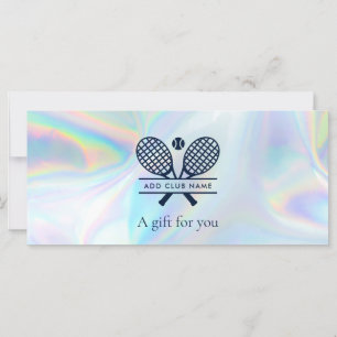 Carte Ajouter le nom du club de tennis Certificat cadeau