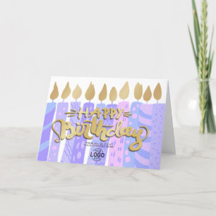 Carte Ajouter Logo Amusants Bougies violettes Business A