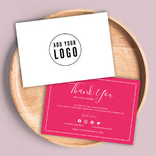 Carte Ajouter un logo Bordure blanche Merci couleur modi