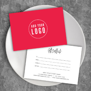 Carte Ajouter un logo personnalisé Script de couleur Cer