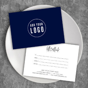 Carte Ajouter un logo personnalisé Script de couleur Cer