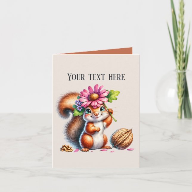 Carte Ajouter un message à l'écureuil (Devant)