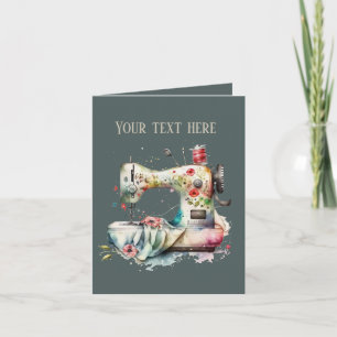 Carte Ajouter un message aux amateurs de couture