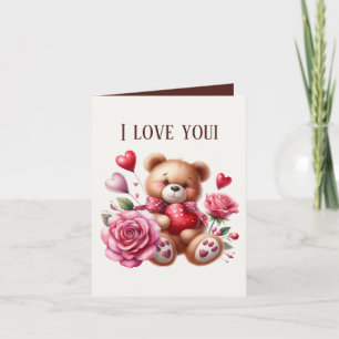 Carte Ajouter un message d'amour mignon