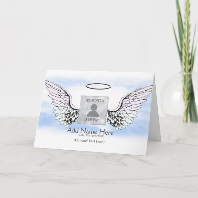 Carte Ajouter un nom et un mémorial photo (Devant)