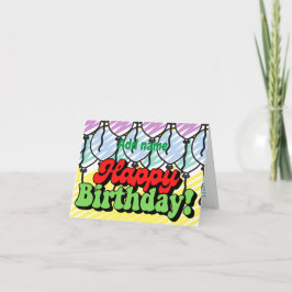 Carte Ajouter un nom mignon anniversaire de enfant graph