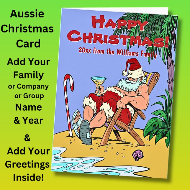 Carte Ajouter un nom Texte de salutation Père Noël Dormi (Créateur téléchargé)