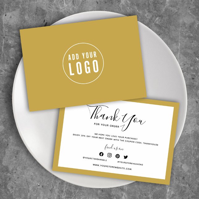 Carte Ajouter votre logo et votre Merci de couleur modif (Créateur téléchargé)