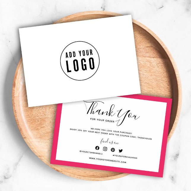 Carte Ajouter votre logo et votre Merci de couleur modif (Créateur téléchargé)