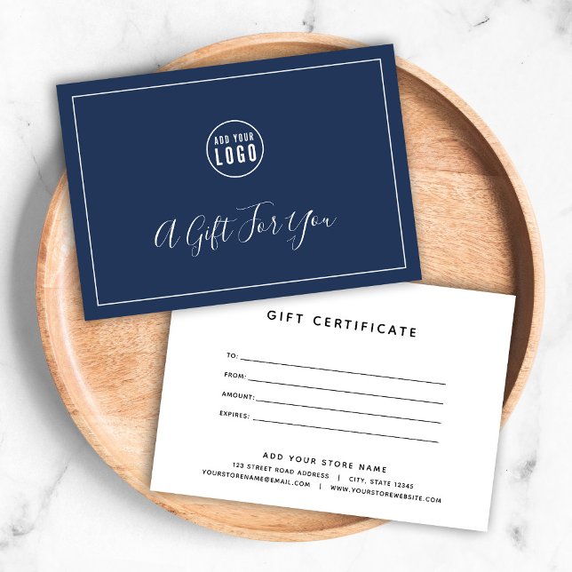 Carte Ajouter votre logo Modifier un certificat cadeau c (Créateur téléchargé)