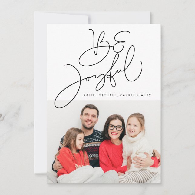 Carte AJOUTER VOTRE PHOTO | Soyez Joyeux (Devant)