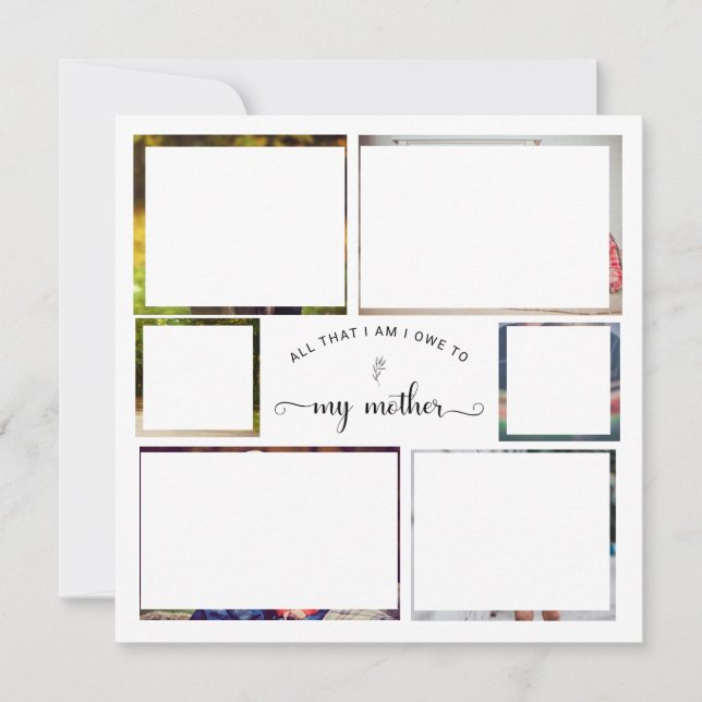 Carte Ajouter votre propre photo Collage Mère Meilleure  (Devant)