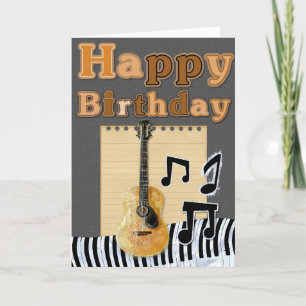 Carte Ajouter Votre Propre Texte : Anniversaire Musical