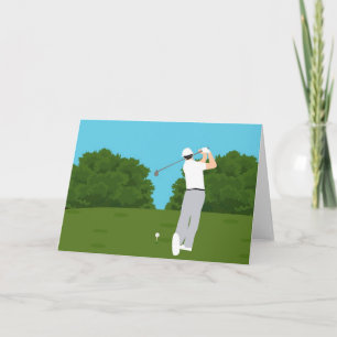 Carte AJOUTER VOTRE PROPRE TEXTE Golf Swing