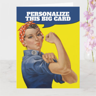Carte Ajouter votre propre texte Rosie le Riveter Person