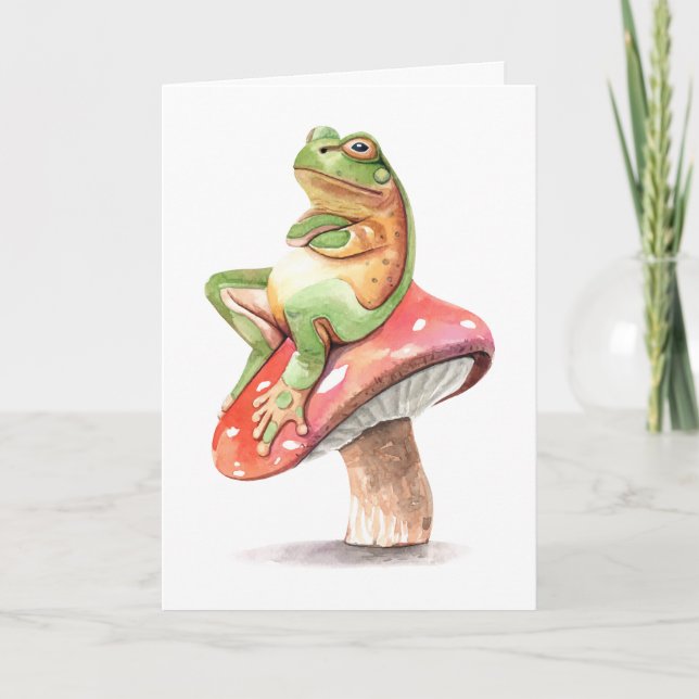 Carte Ajouter votre texte à l'intérieur | Froggy sur un  (Devant)