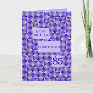 Carte Ajoutez un nom 85e Anniversaire avec des Formes Vi
