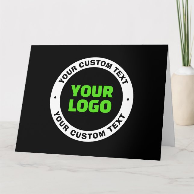 Carte Ajoutez votre propre logo d'entreprise ou votre co (Devant)
