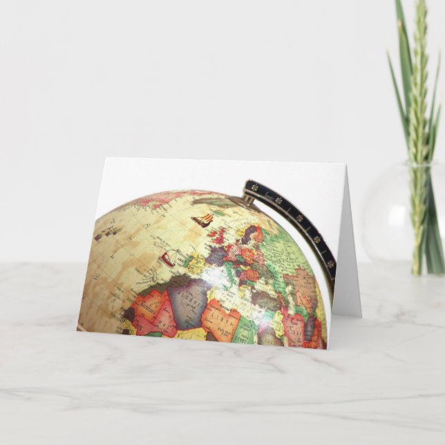 Carte AJOUTEZ VOTRE PROPRE TEXTE Globe (Devant)