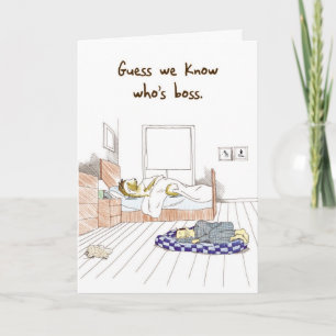Carte Akita Bossy Dog - Funny Boss's Day Card