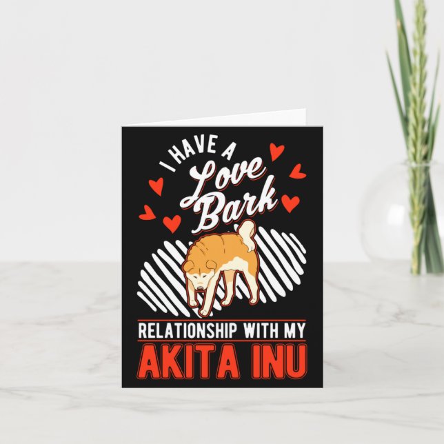 Carte Akita Inu Valentines Day Japanese Akita  (Devant)