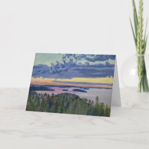 Carte Akseli Gallen-Kallela - Vue sur un lac au coucher 