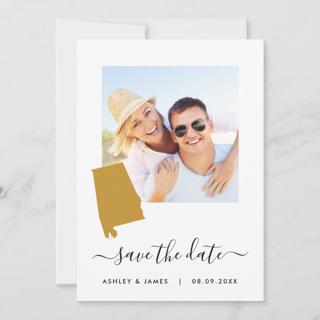 Carte Alabama Mariage photo Enregistrer la carte d (Devant)