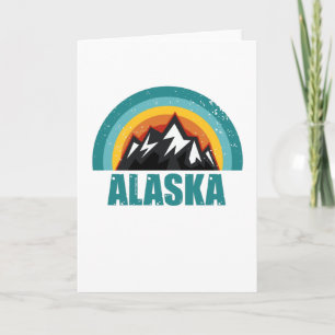 Carte Alaska Retro Sunset Cadeaux États américains