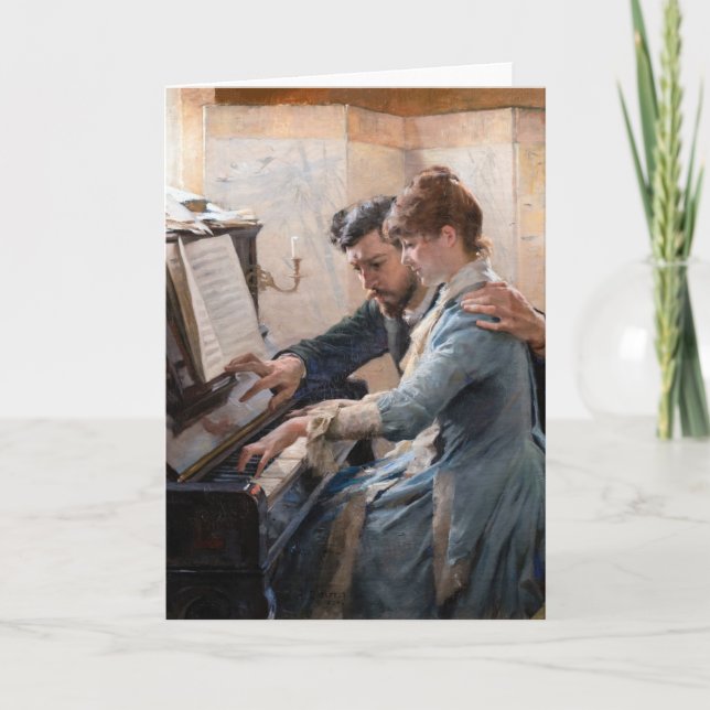 Carte Albert Edelfeel - Jouer au piano (Devant)