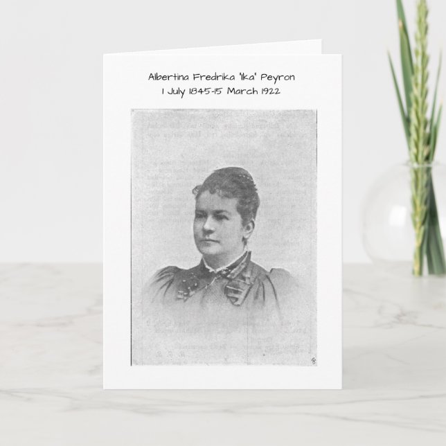Carte Albertina Fredrika Ika Peyron (Devant)